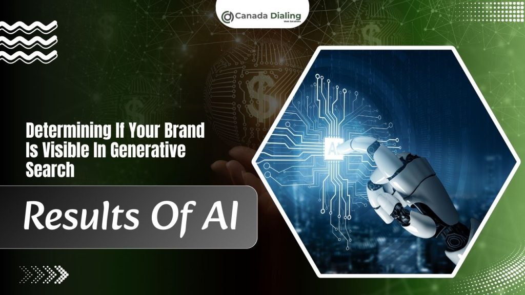 This image describes is your brand is visible in generative search results of AI