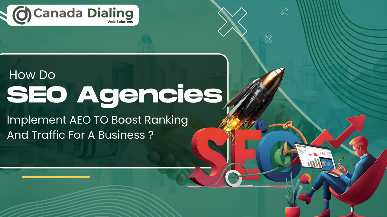 This image describes how do SEO agencies implement AEO to boost ranking and traffic